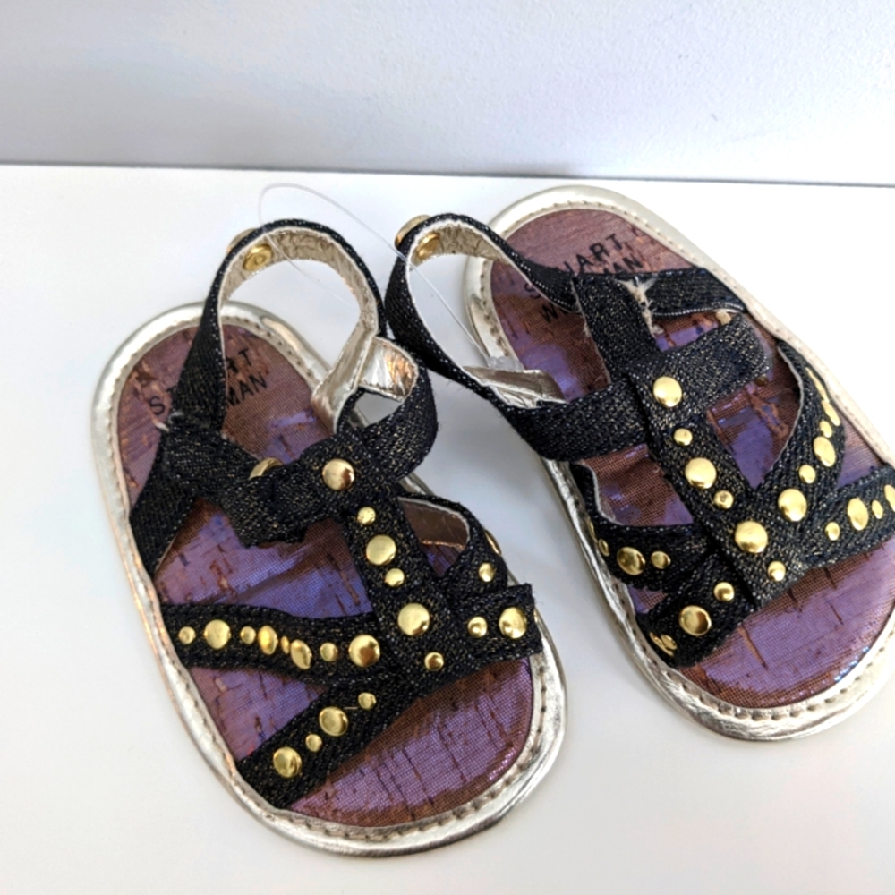 Baby 2/3 months Stuart Weitzman grommet sandals NWT
